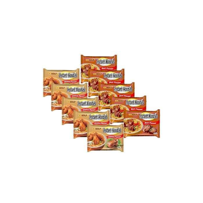 GOLF 65G ASSORTED NOODLES (10X5X65G) - Sweet Depot