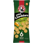 BAKERS MINI CHEDDARS 6'S CHEESE&ONION (1X33G)