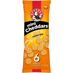 BAKERS MINI CHEDDARS 6'S CHEESE (1X33G)