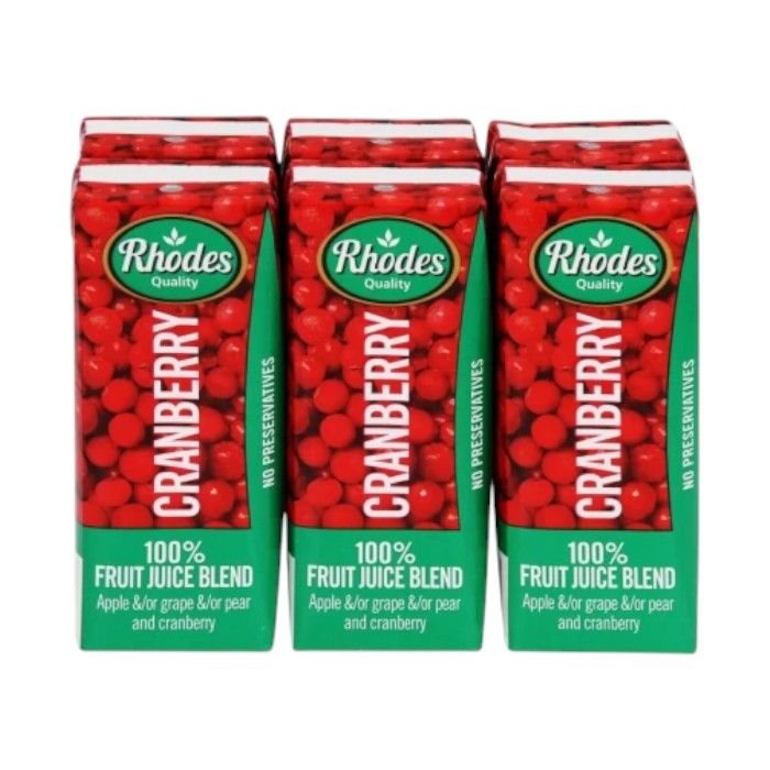 RHODES 200ML CRANBERRY (6X200ML) - Sweet Depot