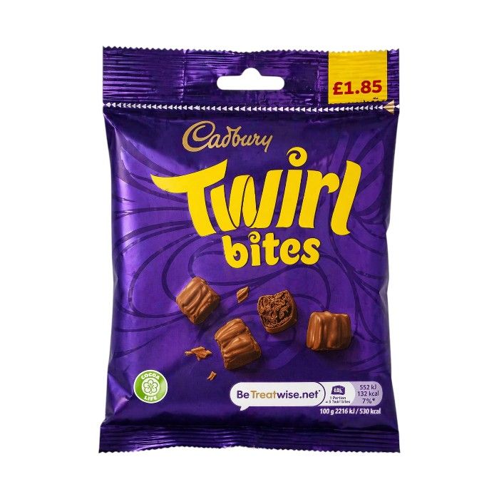 6c3ddf1d966c4d559a9e2f5051073389photoroom.jpg CADBURY 110G/ 95G TWIRL BITES (1X95G) - Image 1