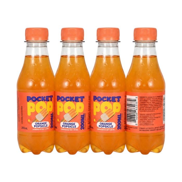 Pocket Pop 200ml Orange Popsicle (12X200ML)