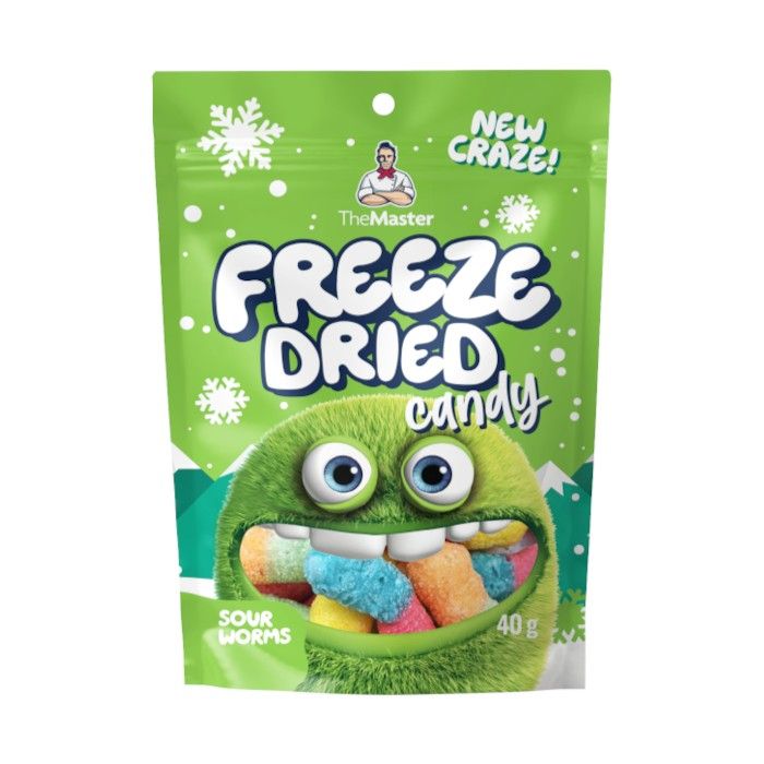 b3a50bdcbb4adcb0924224532cf738ec-1.jpg Freeze Dried 40g Sour Worms (1X40G) - Image 1