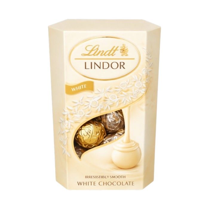 785300714240547aadbba62f3b8ad08c-1.jpg Lindor 200g Cornet White (1X200G) - Image 1